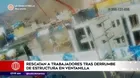 Ventanilla: Rescatan a trabajadores tras derrumbe de estructura