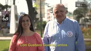 Gustavo Guerra García y Verónika Mendoza. Foto: Canal N