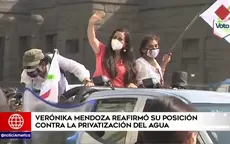 Verónika Mendoza reafirmó su posición contra la privatización del agua - Noticias de agua