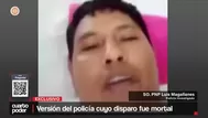 La versión del policía cuyo disparo fue mortal