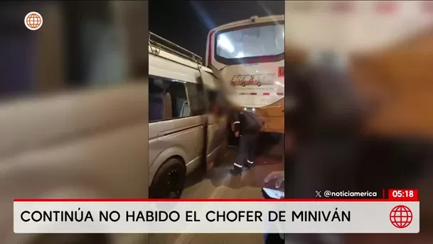 Chofer de miniván huye tras choque en Panamericana Sur que dejó dos muertos. Foto: América Noticias