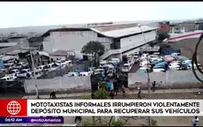 VES: Mototaxistas irrumpieron en depósito municipal para recuperar vehículos - Noticias de deposito-municipal
