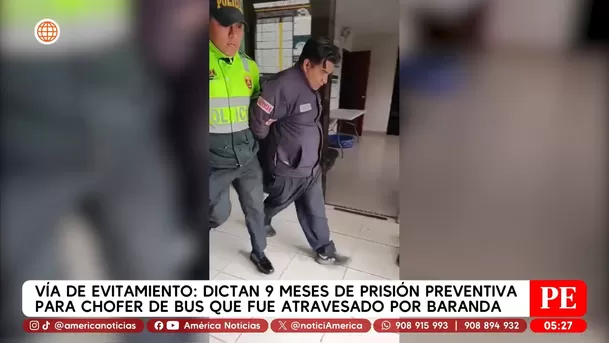 Chofer de bus en accidente de Vía de Evitamiento recibe 9 meses de prisión. Foto: América Noticias