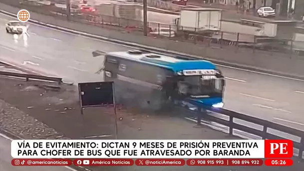 Chofer de bus en accidente de Vía de Evitamiento recibe 9 meses de prisión. Foto: América Noticias