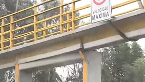 Puente peatonal Caja de Agua. Foto: captura de video Canal N.