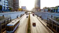 Esto se debe a la reducción en un 30% del uso de las vías auxiliares por parte de los vehículos. Foto: MML