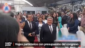 Viajes partidarios con presupuesto del Congreso. Video: Cuarto Poder