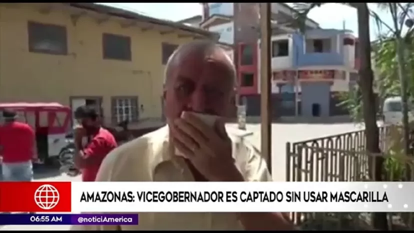 Vicegobernador de Amazonas fue captado sin usar mascarilla 