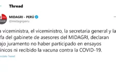 Viceministros del Midagri y Minjus declaran no haber participado en ensayos clínicos - Noticias de midagri