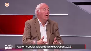 Víctor Andrés García Belaúnde, miembro del comité político de Acción Popular, calificó como “golpe muy duro” la decisión del Jurado Nacional de Elecciones que deja fuera a su partido de las elecciones generales 2026. Video: Cuarto Poder