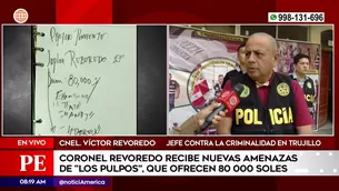 El coronel de la Policía, Víctor Revoredo, jefe contra la Criminalidad en Trujillo