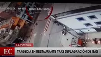 La deflagración dejó en escombros el restaurante. (Foto / Video: América Noticias)