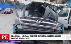 La Victoria: Allanan local donde se desmantelaban autos robados - Noticias de celulares-robados