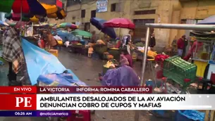 Ambulantes de la avenida Aviación. América Noticias