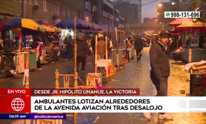 La Victoria: ambulantes desalojados de Aviación invaden calles aledañas