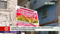 Mensajes contra extorsionadores en El Agustino. Foto y video: América Noticias