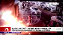 Ataque con bomba molotov en La Victoria. América Noticias