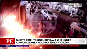 Ataque con bomba molotov en La Victoria. América Noticias