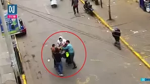 Violento asalto a cambista en Gamarra. Foto y video: Canal N