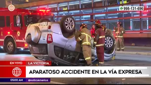 Accidente de tránsito en la Vía Expresa en La Victoria. Foto y video: América Noticias