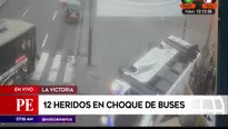 La Victoria: Choque de dos buses deja al menos 12 heridos. Foto: América Noticias