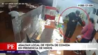 La Victoria: Delincuentes armados asaltaron restaurante en presencia de niños