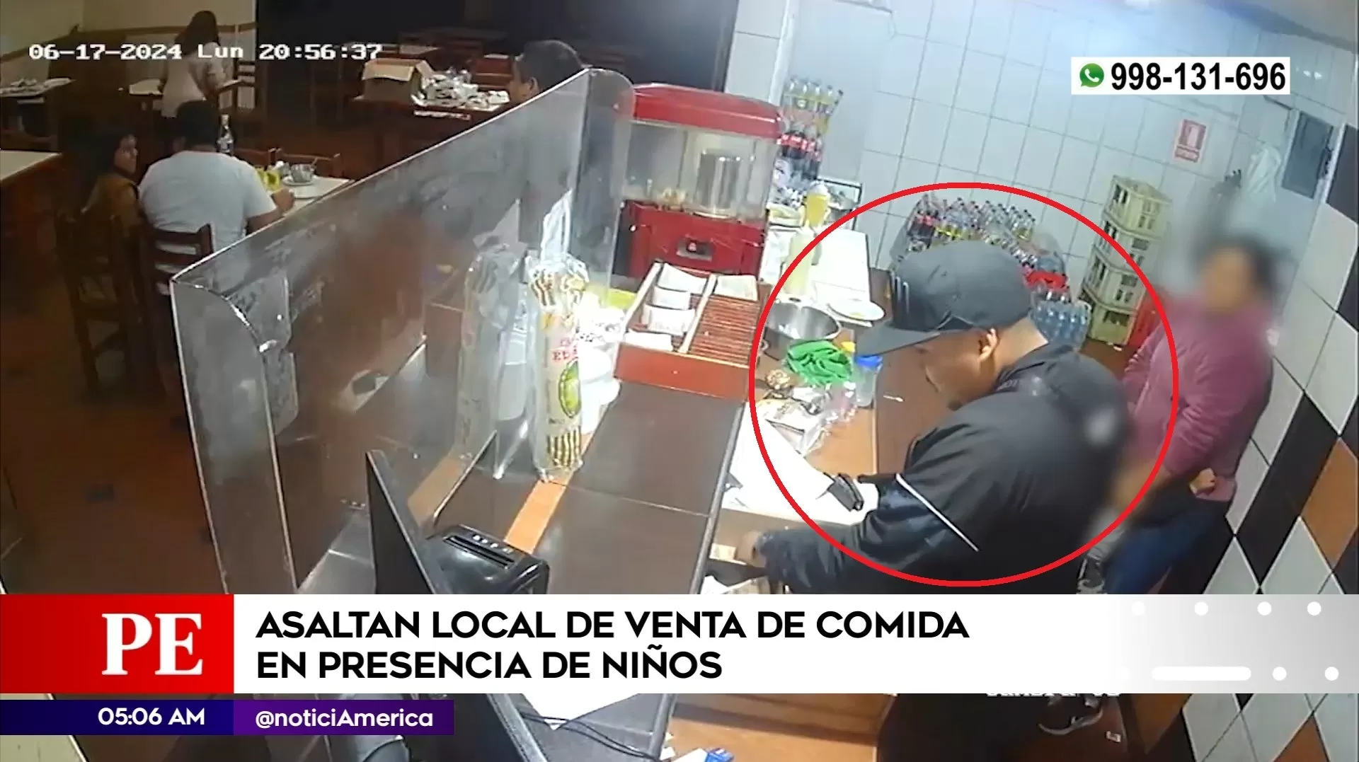 Asalto en restaurante de La Victoria. Foto: América Noticias