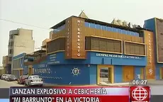 La Victoria: Desconocidos arrojaron explosivo contra la cevichería ‘Mi Barrunto’ - Noticias de cevicherias