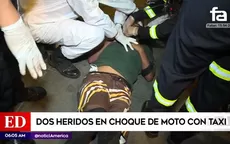 La Victoria: Dos heridos en choque de motocicleta con taxi - Noticias de la-charanga-habanera