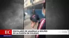 La Victoria: escolares se agarran a golpes en la puerta de colegio