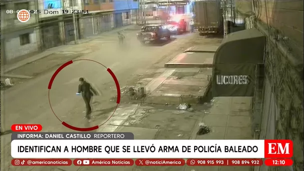 Identifican a hombre que se llevó arma de policía baleado en La Victoria. Foto: América Noticias