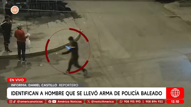 Identifican a hombre que se llevó arma de policía baleado en La Victoria. Foto: América Noticias