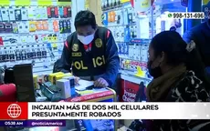 La Victoria: Incautan más de 2 mil celulares presuntamente robados - Noticias de celulares-robados