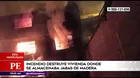 La Victoria: Incendio destruye vivienda donde se almacenaba jabas de madera