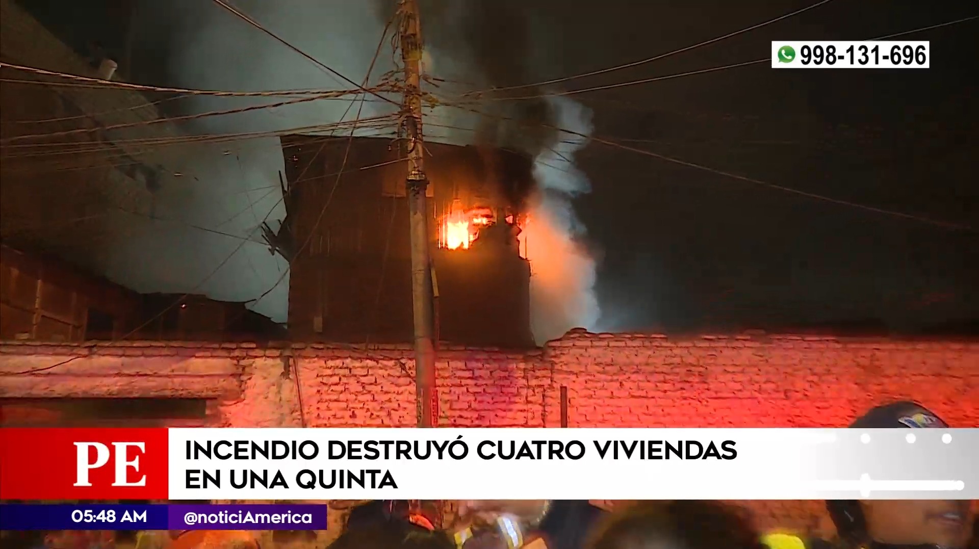 Incendio destruyó casas en La Victoria. Foto: América Noticias