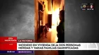 La Victoria: Incendio en una quinta deja dos personas heridas