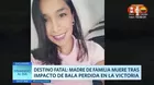 La Victoria: Joven madre de familia murió tras impacto de bala perdida 