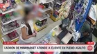 La Victoria: Ladrón atiende a cliente mientras robaba minimarket