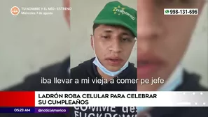 Ladrón robó celular para celebrar cumpleaños. Foto y video: América Noticias