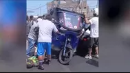 Un mototaxista atropelló y arrastró a una policía en La Victoria