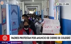 La Victoria: Padres protestan por anuncio de cierre de colegio - Noticias de cierre