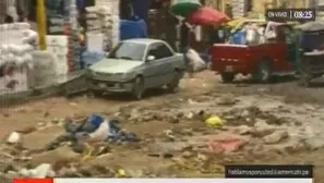 Sedapal atiende reclamo de vecinos por tubería rota. Foto: captura de TV