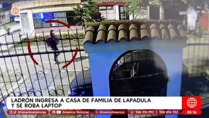 Ladrón ingresa a casa de familia de Lapadula y roba laptop en La Victoria. Foto y video: América Noticias