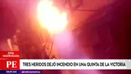 La Victoria: tres heridos dejó incendio en quinta del jirón Parinacochas