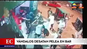 La Victoria: vándalos desatan pelea en bar