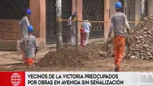 Obras en La Victoria.