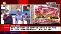 Ciudadanos de La Victoria marchan contra la delincuencia. Foto y video: América Noticias