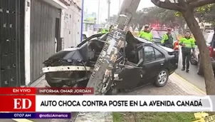 El choque ocurrió en la avenida Canadá. Foto: América TV