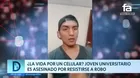 ¿La vida por un robo?: Joven universitario fue asesinado por resistirse a asalto