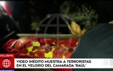 Video inédito muestra a terroristas en el velorio del camarada 'Raúl' - Noticias de vraem